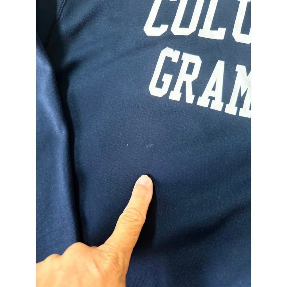 Nike Therma-FIT Columbia Grammar Sweatshirt Navy Blue Crewneck Mens XL